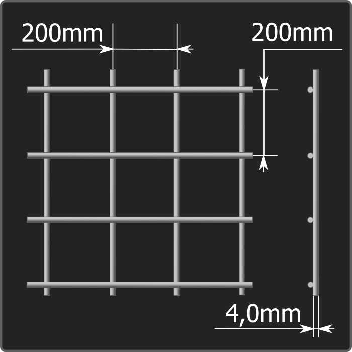 Сетка кладочная 200*200*4,0 (1,0*3,0)