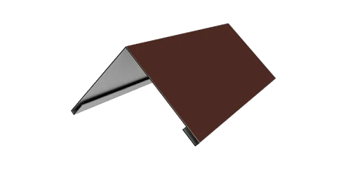 Конек плоский с подгибом 0,45x200x200x2000 RAL7024 графитовый-серый