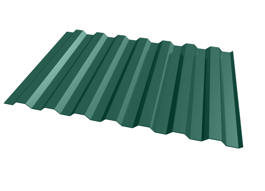 Профнастил окрашенный 0.5x1000x6000 RAL 6005