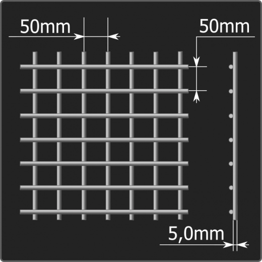 Сетка кладочная 50*50*5,0 (0,38*2,0)